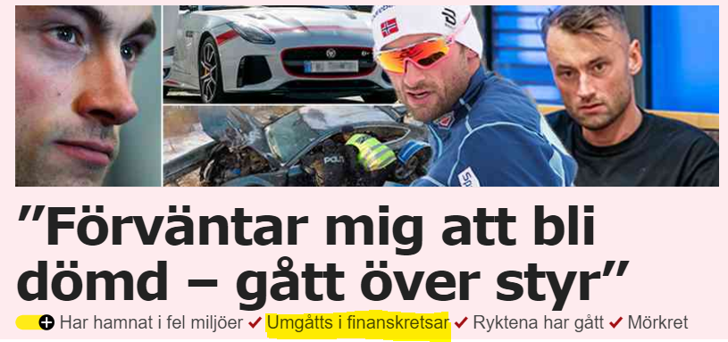 Ekonomihumor med Aftonbladet och Petter Northug. Att umgås i finanskretsar är tydligen något riktigt illa.
